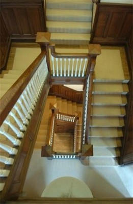 The Burke Building's central staircase.