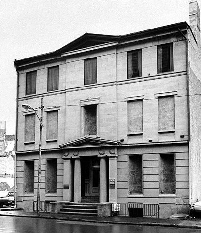 The Burke Building sits abandoned sometime during the 1970s.  