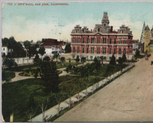 The Plaza and City Hall in 1912 (image from Stanford University)