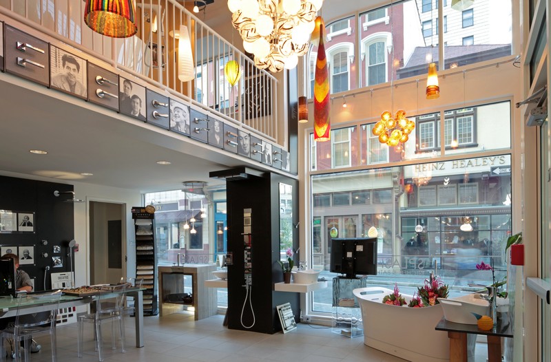 The retail space on the building's first floor.