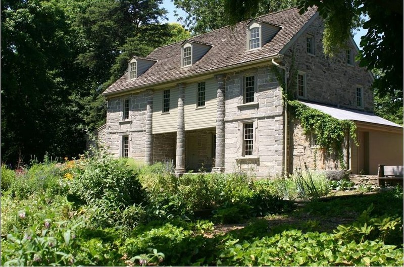 Bartram House within the bucolic Bartram's Garden.