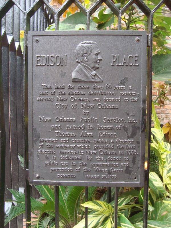 The Edison Place marker