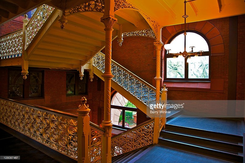 An image from inside the library's stair tower