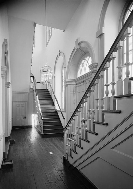 Congress Hall's unique double staircase.