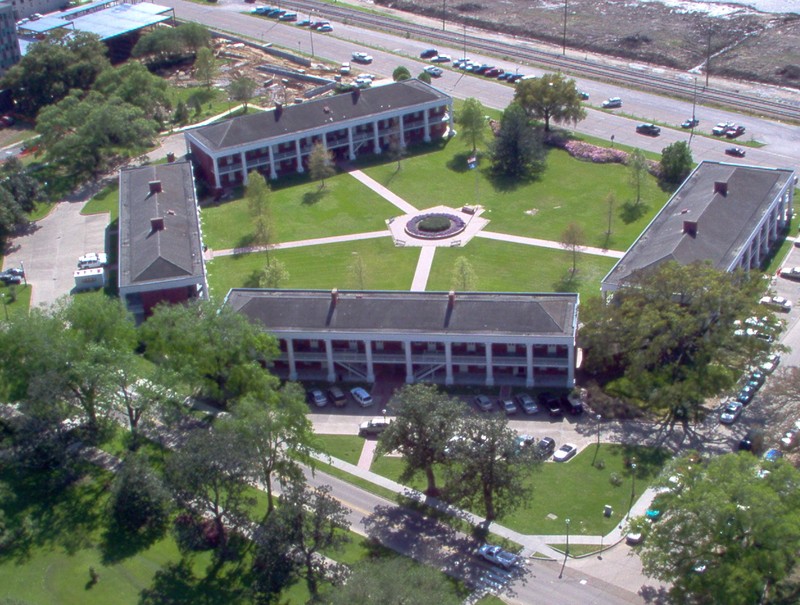 Aerial view of the Pentagon Barracks