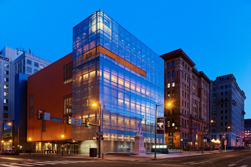 The Lyn and George Ross Building that is home to The National Museum of American Jewish History.  It opened its doors on Philadelphia's Independence Mall in 2010.