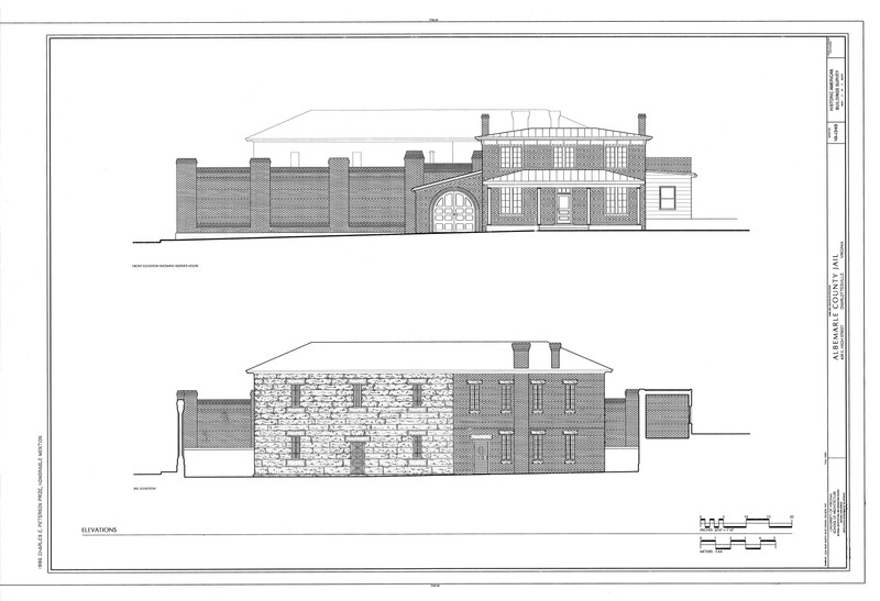 Albemarle County Jail exterior elevations