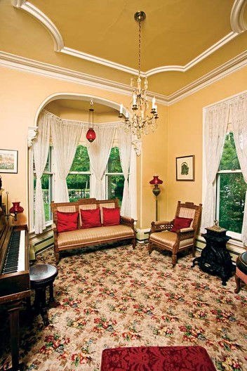 The parlor, or living room, of the house