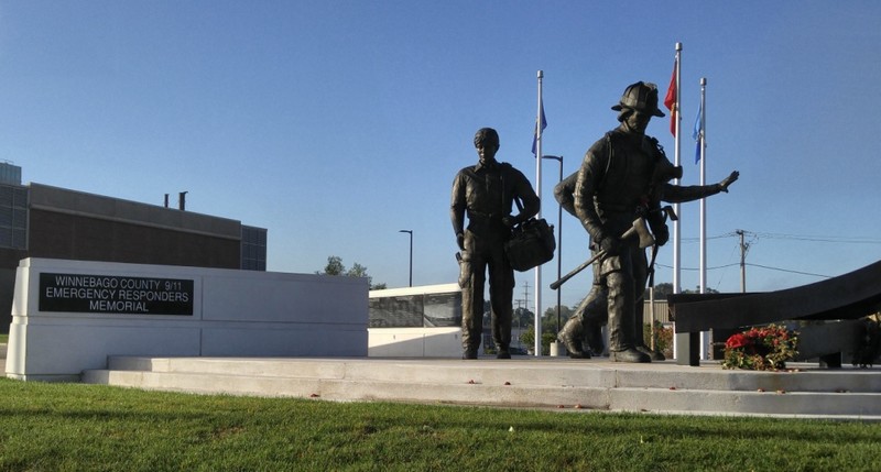 The Winnebago County 9/11 Emergency Responders Memorial.