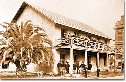 An 1899 replica of California's first state capitol building (image from the city of San Jose)