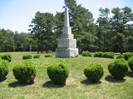 This monument stands near the highway and claims that Alamance was the first battle of the War for Independence. However, the Regulators were pushing for reform rather than independence from Britain. 