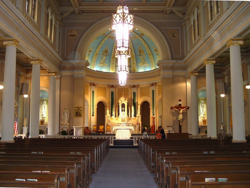 View inside the church.