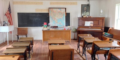 Restored interior of the school