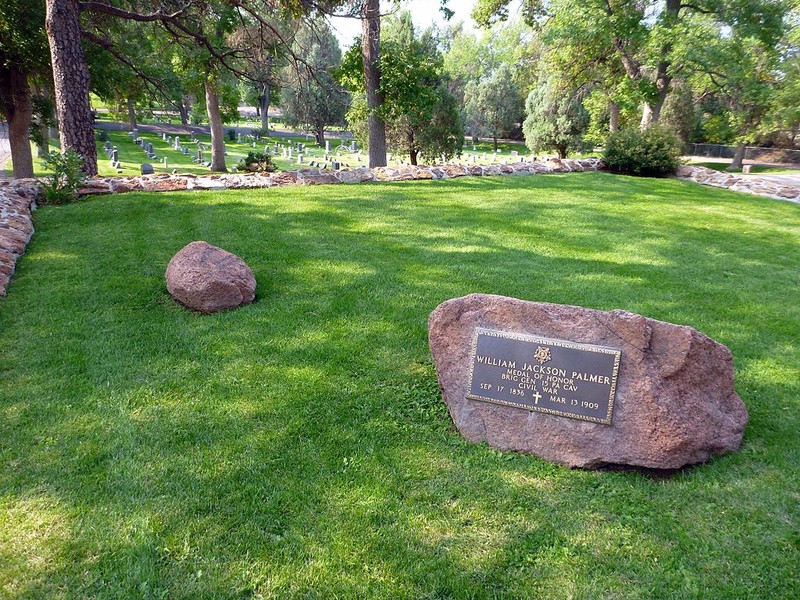 General William Palmer gravesite in Colorado Springs Evergreen Cemetery 