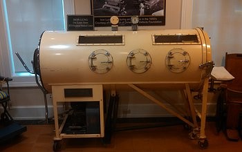 This iron long, on display in the museum, was used to treat polio patients.