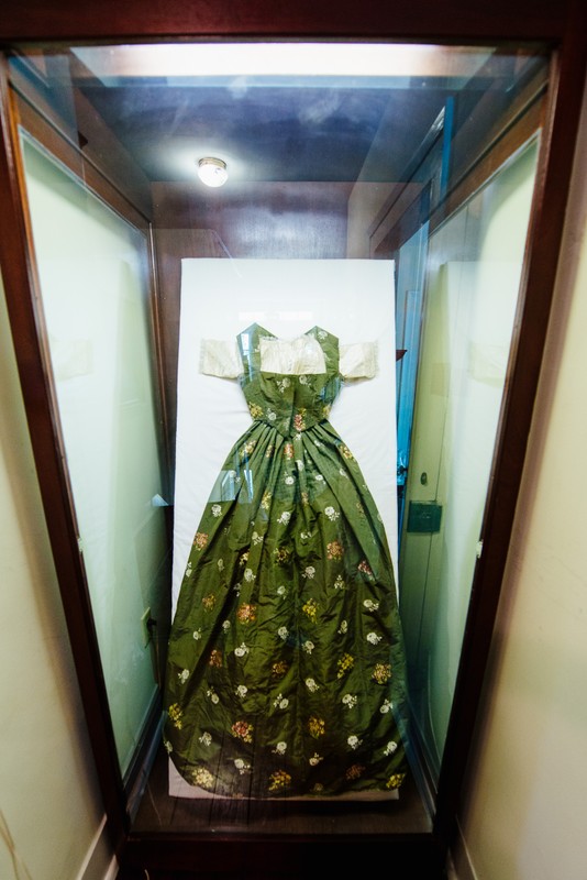 This was the wedding dress worn by Willis Nobbs. The Smithsonian Institution conducted the radio carbon testing of the dress.
