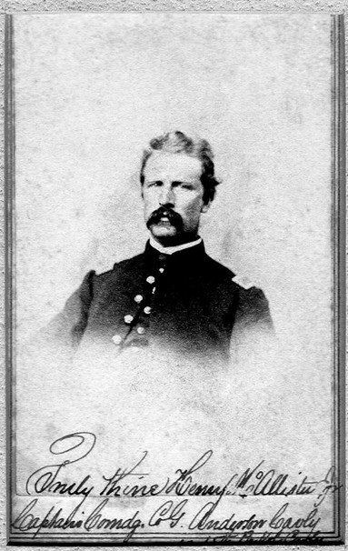 Henry McAllister during the Civil War. In this photo he holds the rank of Major. 