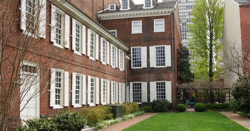 The Powel House as seen from its garden that hosts numerous wedding receptions and other celebratory events.