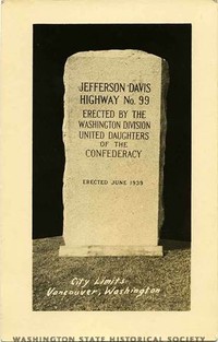 The marker as it looked in 1939 when it was first erected