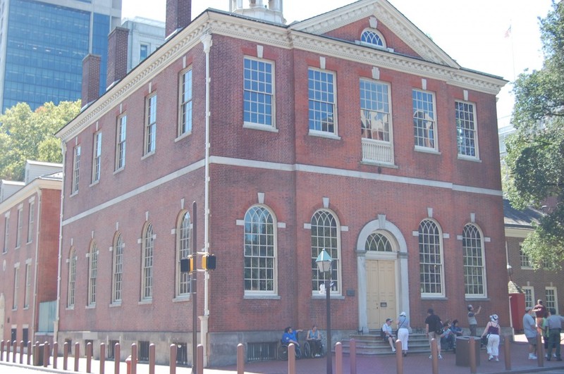 Old City Hall has sat at the corner of 5th and Chestnut Streets since 1791.  It was home to both city hall and the U.S. Supreme Court from 1791 to 1800.  