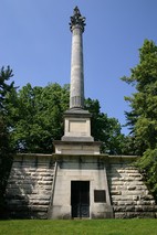 A monument for Henry Clay located in the Lexington Cemetery. Henry Clay is one of several notable Kentuckians buried here. 