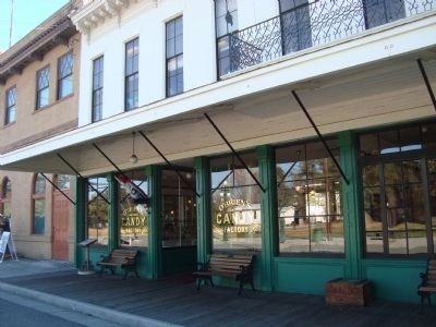 Re-creation of O'Brien's Candy Store in the Pacific Hotel (image from Historical Marker Database)