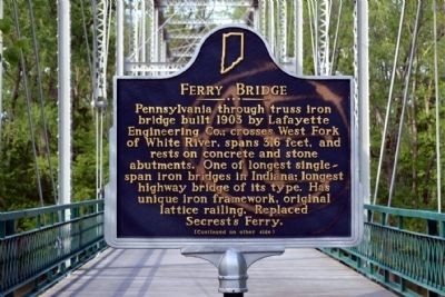 This historical marker provides information about the bridge.