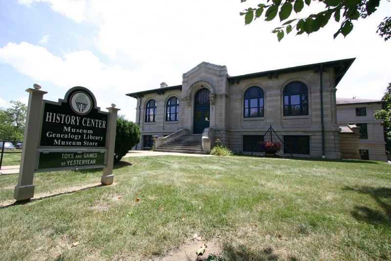 The Monroe County History Center originally served as the Bloomington Public Library. Built in 1917, it was one of many libraries created with the aid of a Carnegie grant and designed by architect Wilson Boyden Parker.