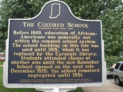 Before it was home to the Carnegie Library or the Monroe County History Center, this location served African-American students who attended Center School from 1874 to 1915.