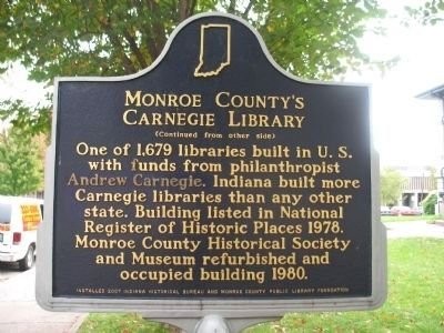 The struggle to give Bloomington a library was an arduous one that spanned over two decades. Thanks to the initiative and fundraising of women's societies like The Sorosis Club, Monroe County's Carnegie Library was built.