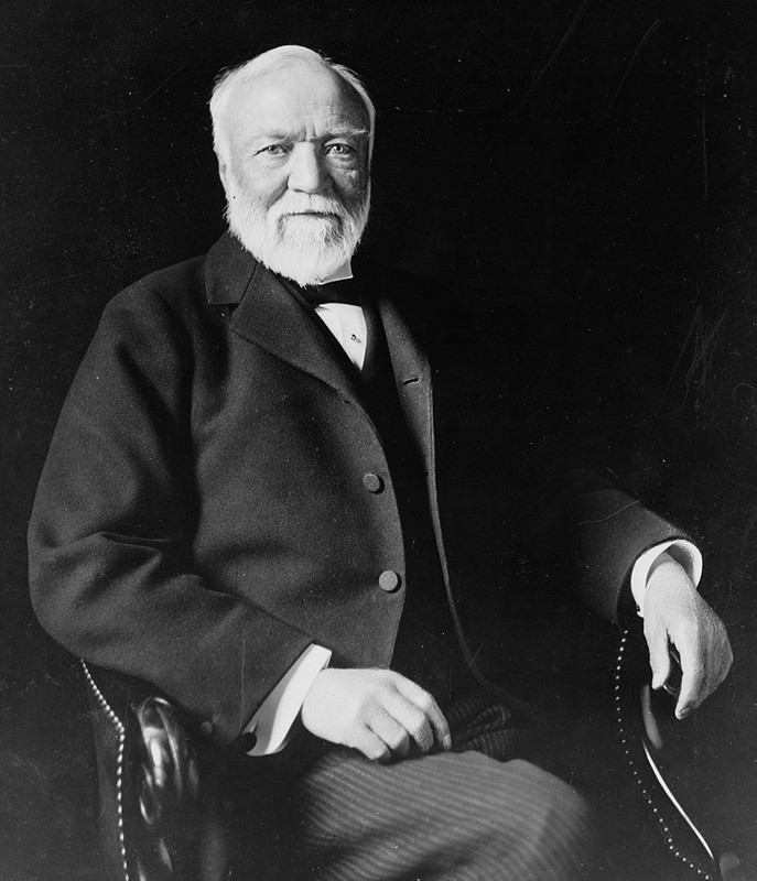 Andrew Carnegie, an industrialist steel tycoon, turned to philanthropy in his later years. He offered grants to help build libraries as long as local authorities matched his contribution by providing the land and money for operation and maintenance.