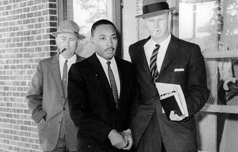 Martin Luther King, Jr. arrested in Atlanta following the protest
