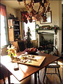 The mansion's kitchen, or north wing, was a very early 19th century addition.  