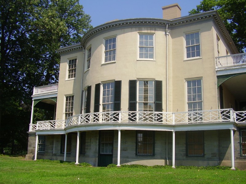 Lemon Hill's distinctive curved front was designed by the home's builder and first owner, Henry Pratt.