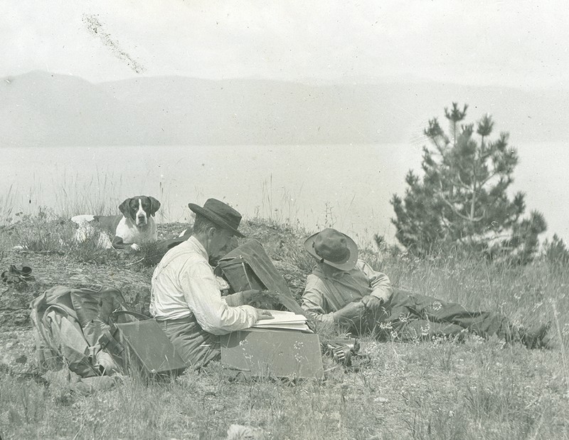 Morton J. Elrod on Wildhorse Island, 1911, part of the Flathead Lake Biological Station