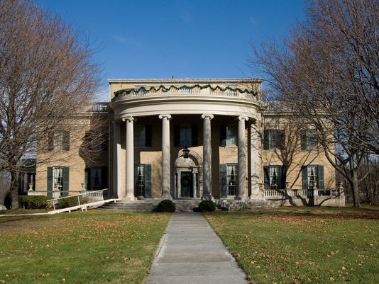 The Haan Mansion Museum of Indiana Art was built in 1904 for the St. Louis World's Fair to represent the ideal Connecticut gentleman's home. 

Photo by: Tom Baugues for Lafayette Magazine