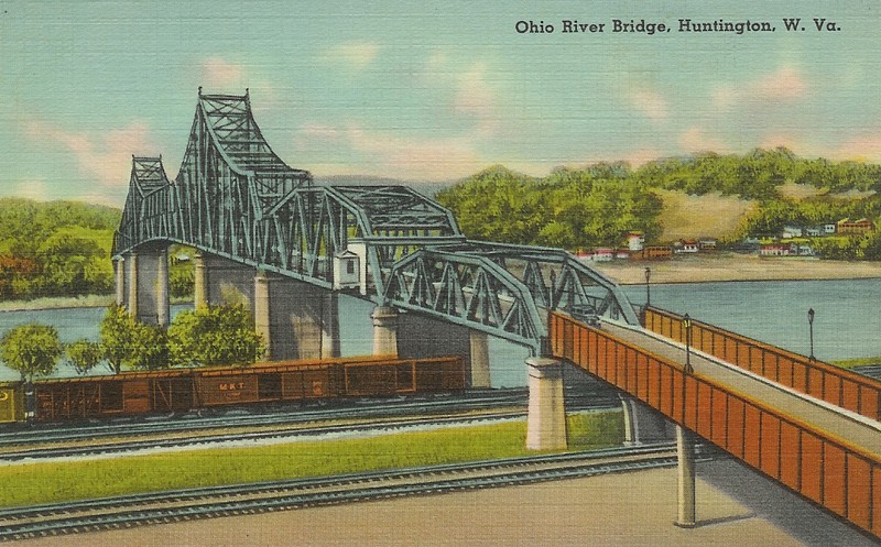 Sixth Street Bridge.  From Marshall University Special Collections.