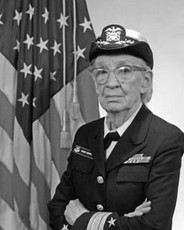 Photograph of Grace Hopper, courtesy of the U.S. Navy.