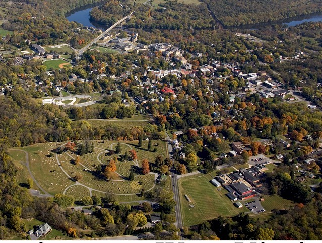 Aerial View of Elmwood Cemetery (Lower Left corner)