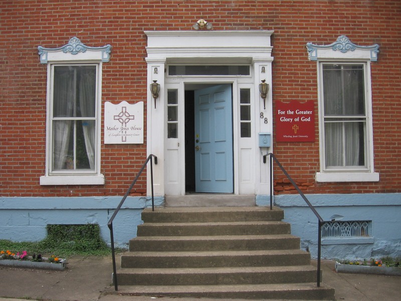 Front door of the Mother Jones House 