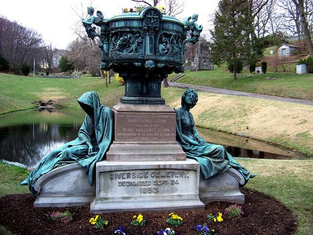 Green, Statue, Sculpture, Water