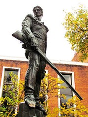 The Mountaineer Statue today. 