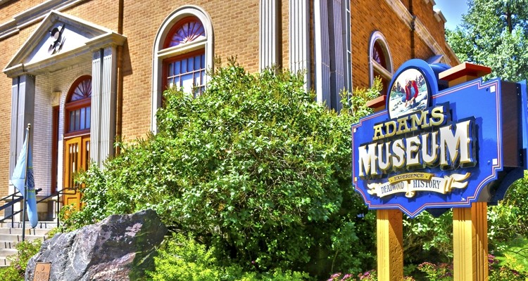 The Adams museum was built in 1930 and showcases local and regional history.