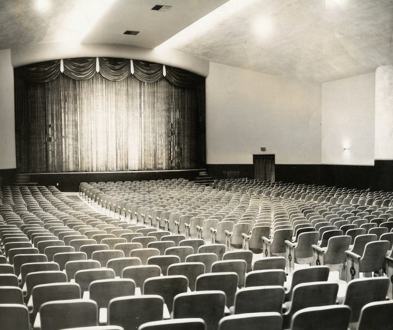 Interior of the theater, main auditorium. Circa 1950s-1960s