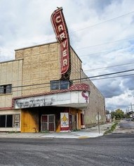 The theater after being hit by Hurricane Katrina