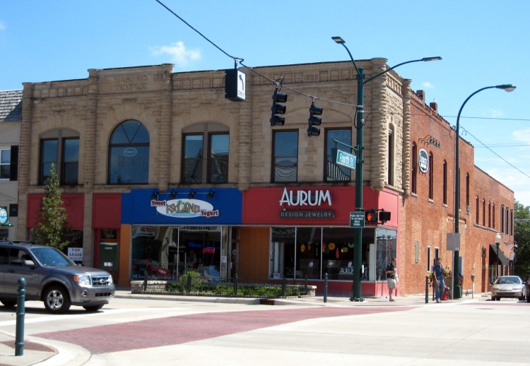 Rochester Masonic Block, west elevation, 2013