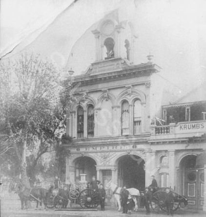 Historic photo of the original Empire Firehouse (image from the Sourisseau Academy)