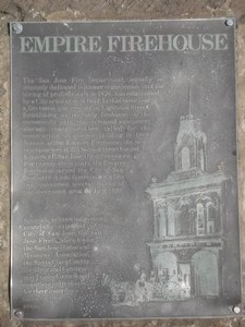 Empire Firehouse historic marker (image from Historical Marker Database)