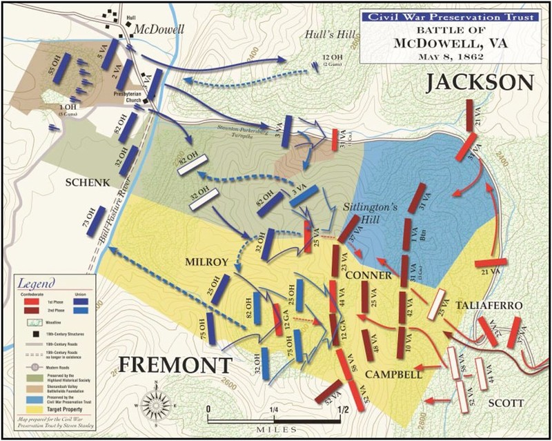 Battle of McDowell map