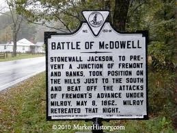 Battle of McDowell battle marker sign